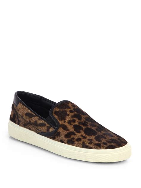 ysl shoes pony hair and leather leopard print|WEEKENDER in pony hair leather .